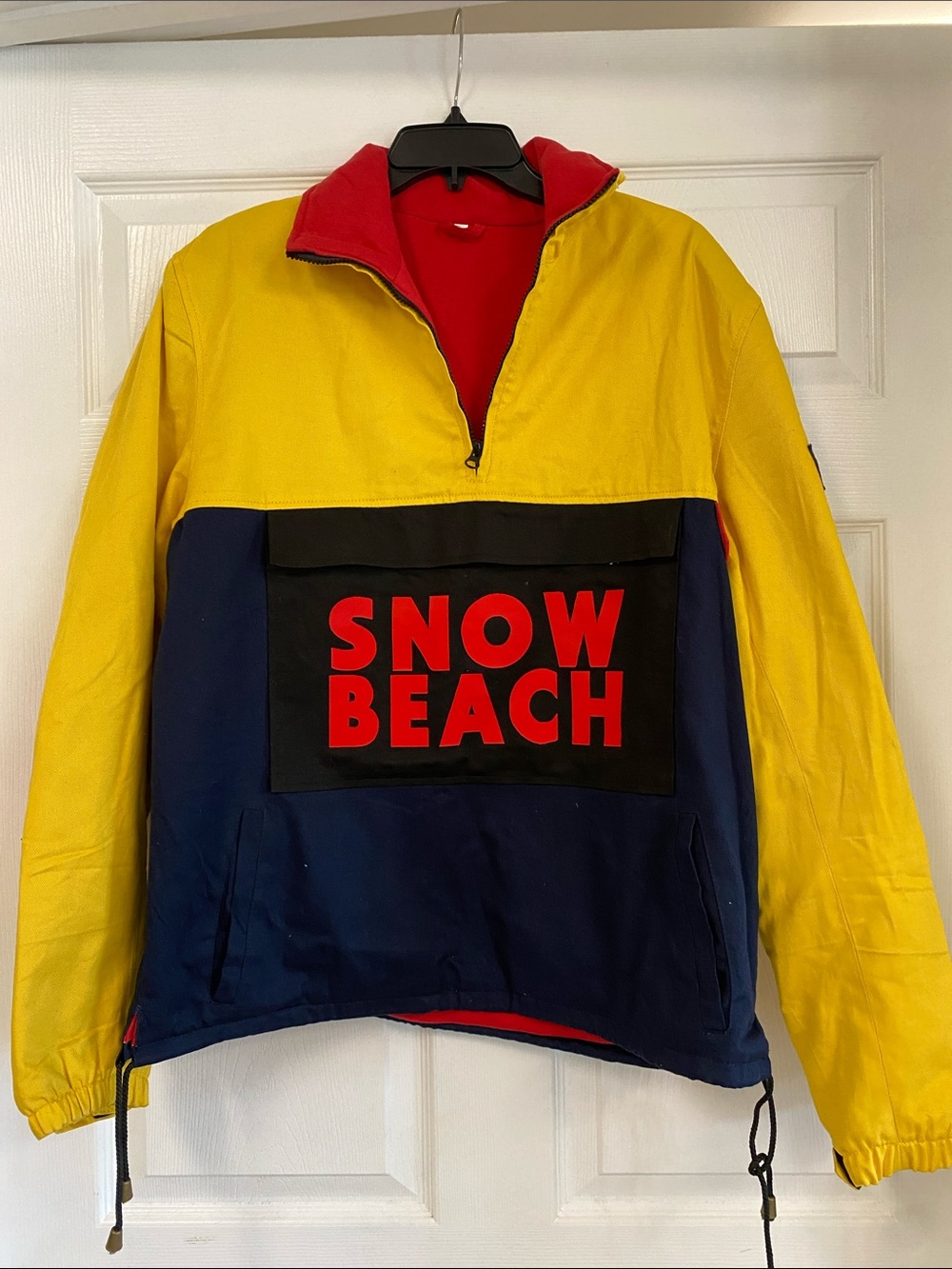 Snow Beach Colorblock Men’s Pullover Jacket - Yellow/Blue/Red